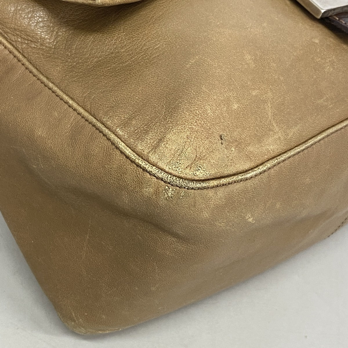 【6fa0842】フェンディ ハンドバッグ マンマバケット レザー ブラウン シルバー金具【中古】レディース