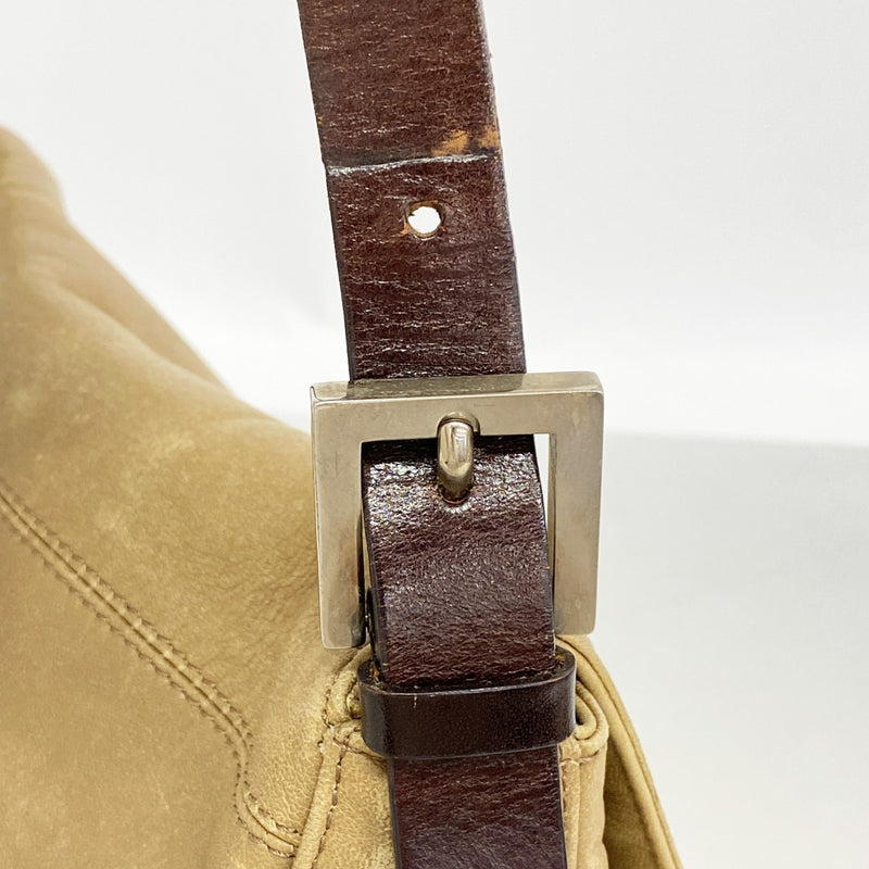 【6fa0842】フェンディ ハンドバッグ マンマバケット レザー ブラウン シルバー金具【中古】レディース