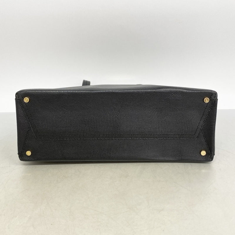 【6fa0843】サルヴァトーレフェラガモ ショルダーバッグ ヴァラ レザー ブラック ゴールド金具【中古】レディース