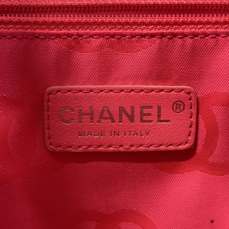 【6fa0852】シャネル トートバッグ カンボン ラムスキン ブラック シルバー金具【中古】レディース