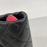 【6fa0852】シャネル トートバッグ カンボン ラムスキン ブラック シルバー金具【中古】レディース