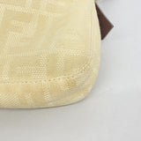 【6fa0853】フェンディ ハンドバッグ ズッカ キャンバス ベージュ シルバー金具【中古】レディース