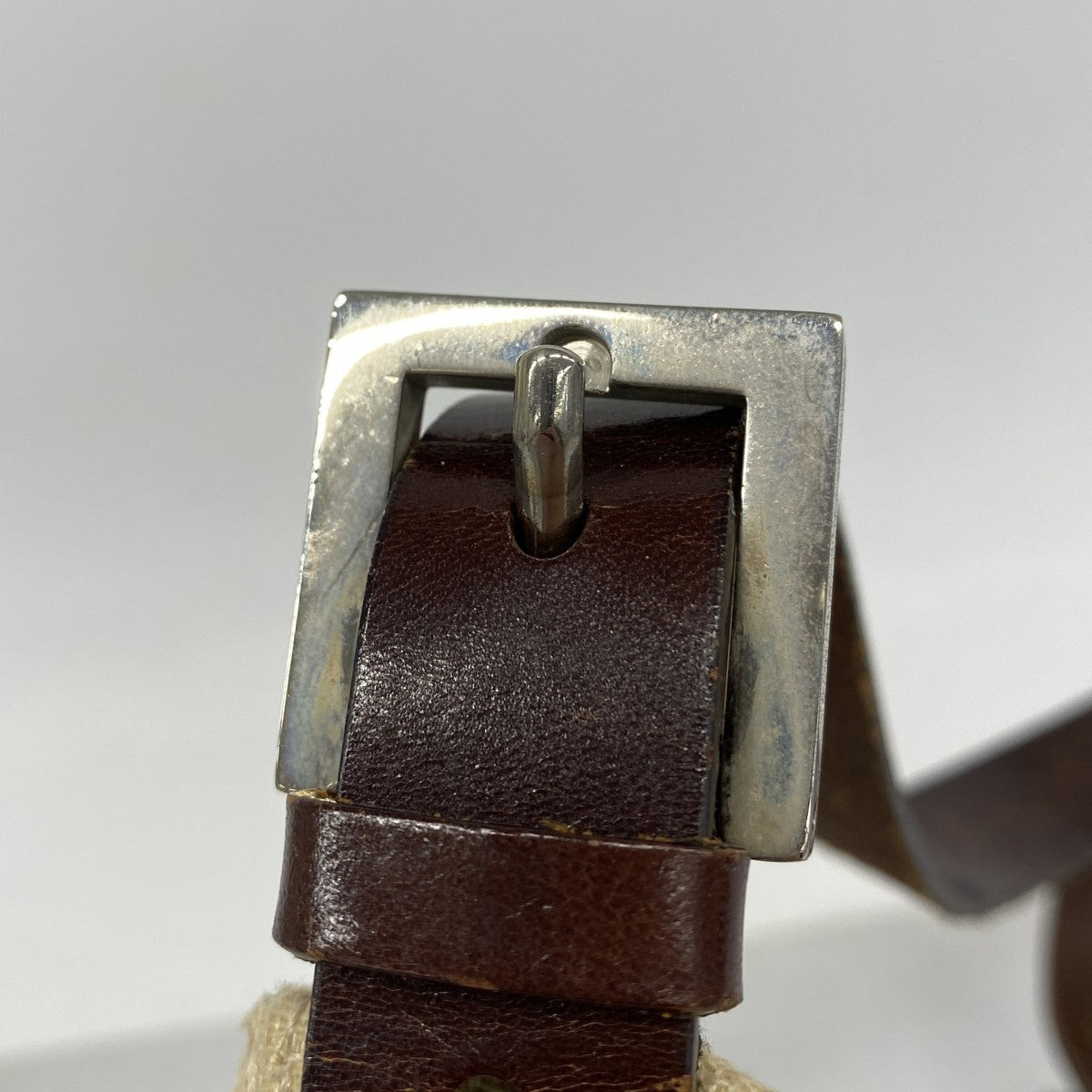 【6fa0853】フェンディ ハンドバッグ ズッカ キャンバス ベージュ シルバー金具【中古】レディース