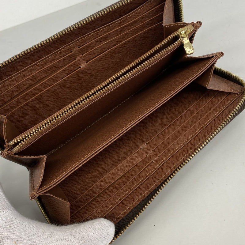【6fa0871】ルイヴィトン 長財布 モノグラム ジッピーウォレット M42616 ブラウン【中古】メンズ レディース ユニセックス