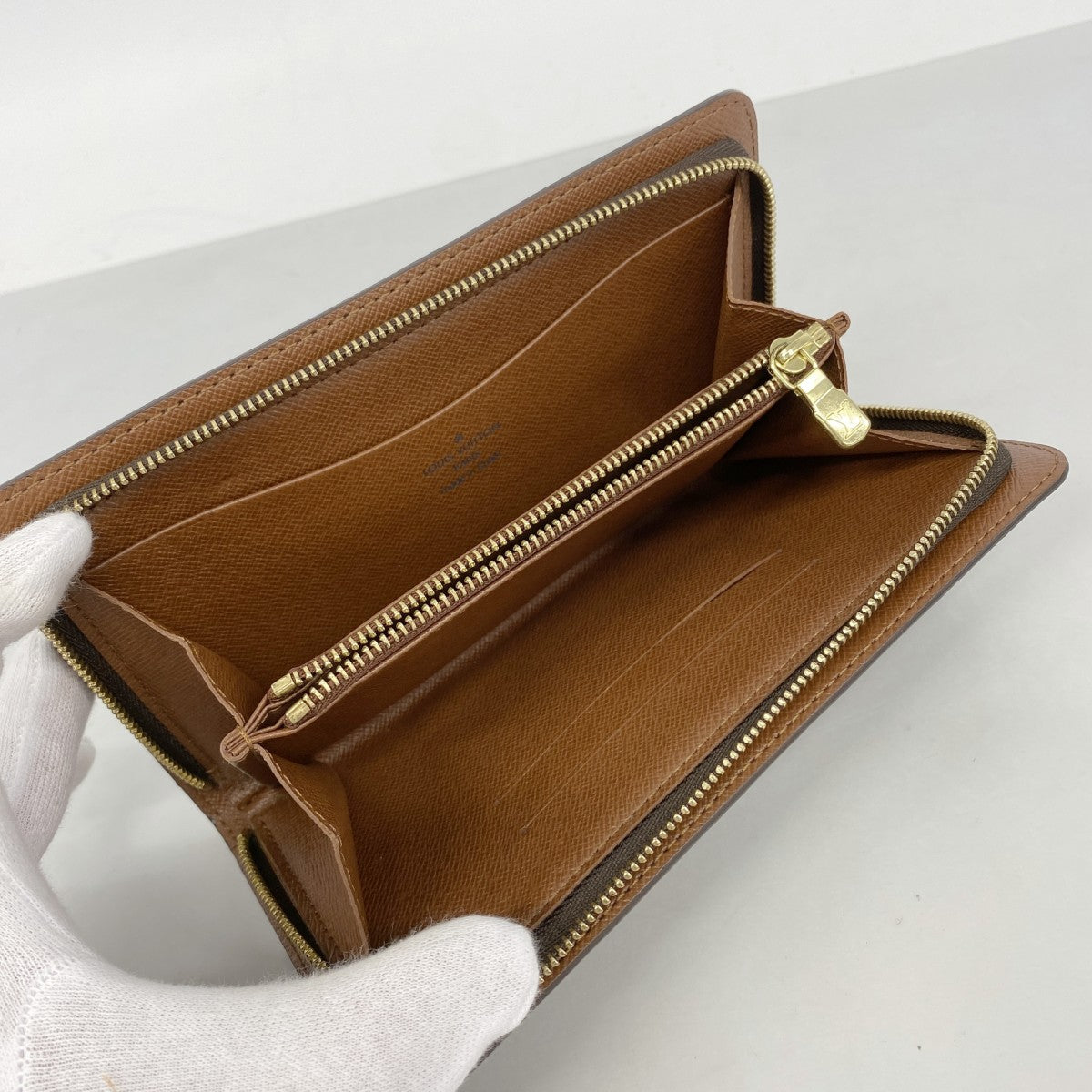 【6fa0873】ルイヴィトン 長財布 モノグラム ポルトモネジップ M61727 ブラウン【中古】メンズ レディース ユニセックス