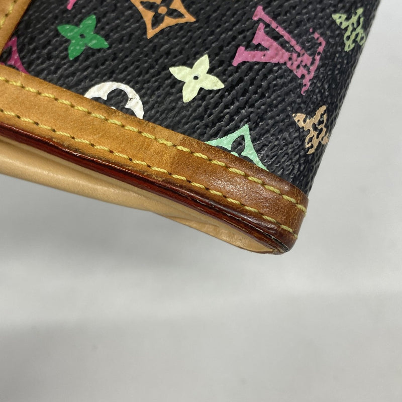 【6fa0887】ルイヴィトン コインケース モノグラム・マルチカラー ポルトモネプラ M92656 ノワール【中古】レディース