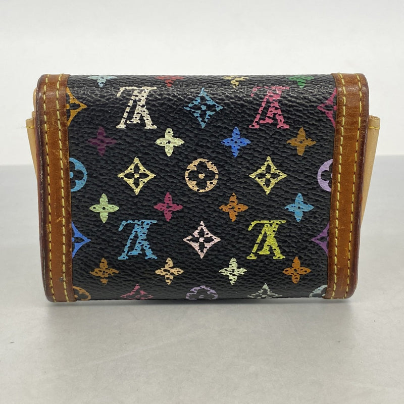 【6fa0887】ルイヴィトン コインケース モノグラム・マルチカラー ポルトモネプラ M92656 ノワール【中古】レディース