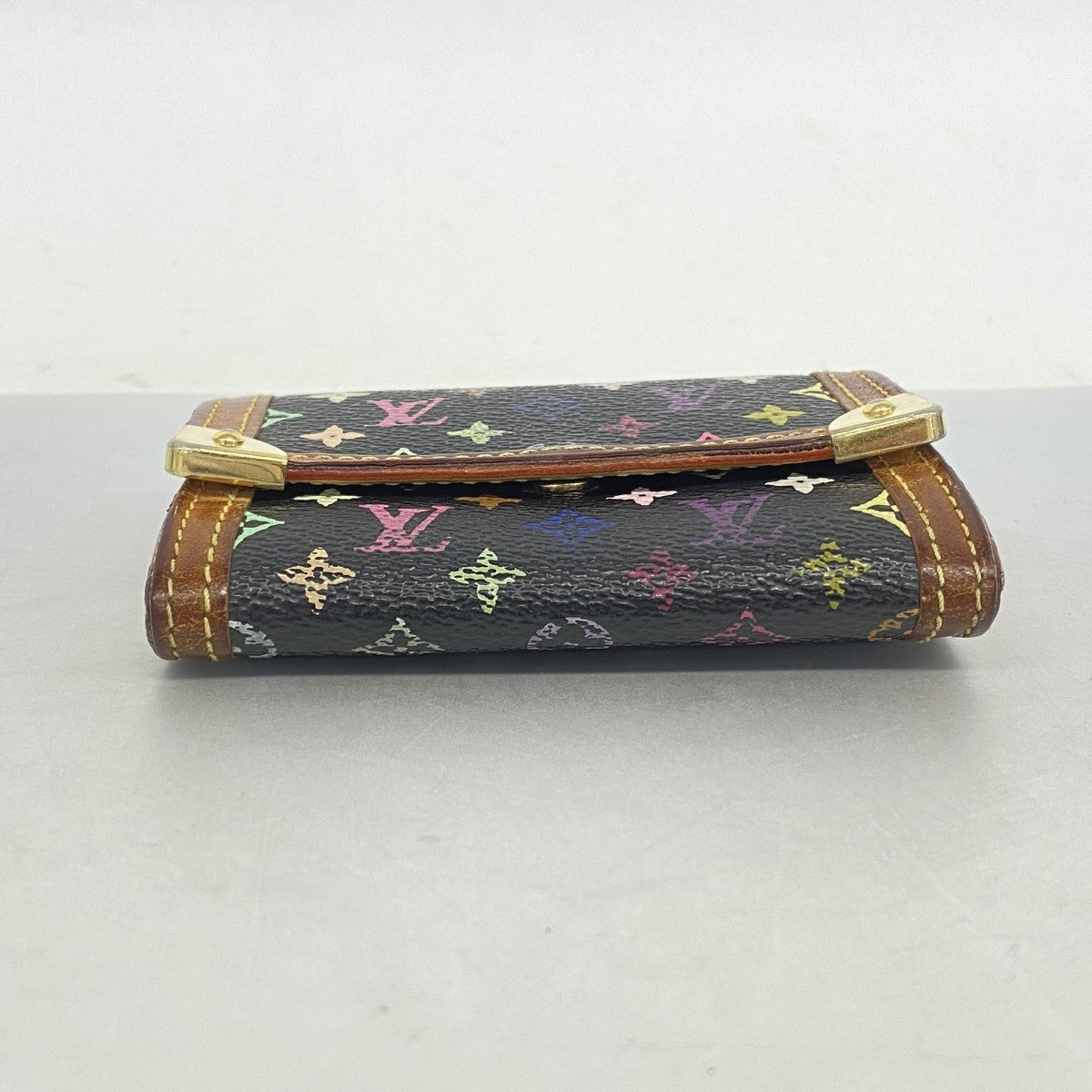 【6fa0887】ルイヴィトン コインケース モノグラム・マルチカラー ポルトモネプラ M92656 ノワール【中古】レディース