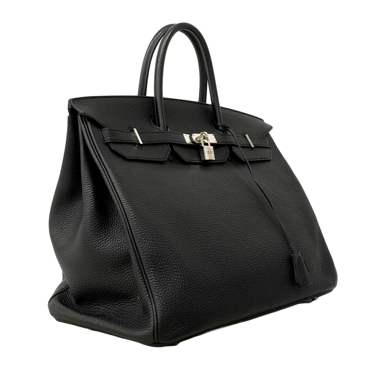 【6fa0890】エルメス ハンドバッグ バーキン40 トゴ ブラック シルバー金具 □P刻印【中古】メンズ