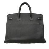 【6fa0890】エルメス ハンドバッグ バーキン40 トゴ ブラック シルバー金具 □P刻印【中古】メンズ