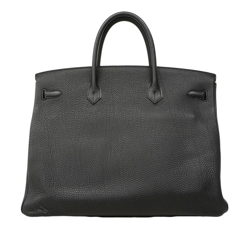 【6fa0890】エルメス ハンドバッグ バーキン40 トゴ ブラック シルバー金具 □P刻印【中古】メンズ