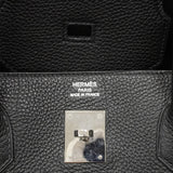 【6fa0890】エルメス ハンドバッグ バーキン40 トゴ ブラック シルバー金具 □P刻印【中古】メンズ