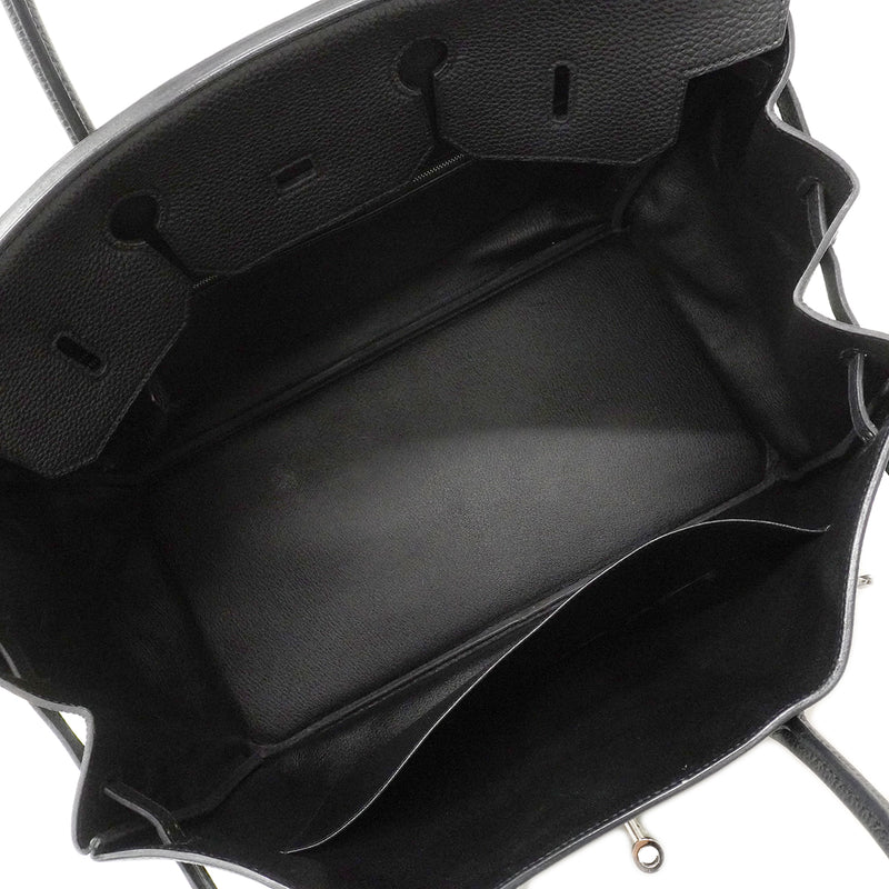【6fa0890】エルメス ハンドバッグ バーキン40 トゴ ブラック シルバー金具 □P刻印【中古】メンズ
