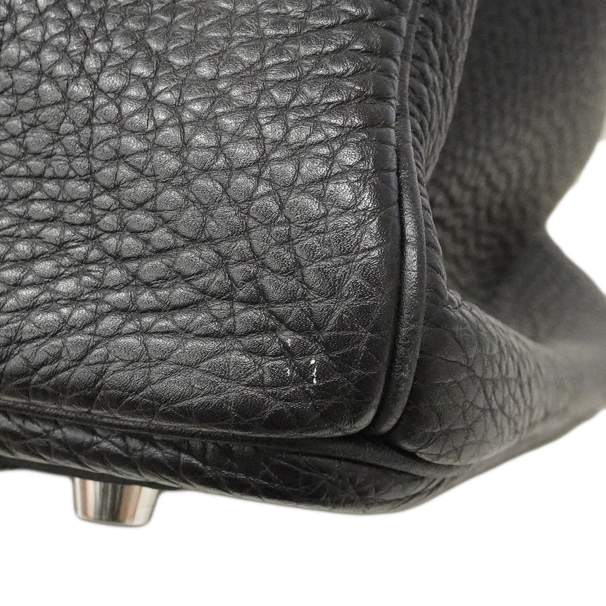 【6fa0890】エルメス ハンドバッグ バーキン40 トゴ ブラック シルバー金具 □P刻印【中古】メンズ