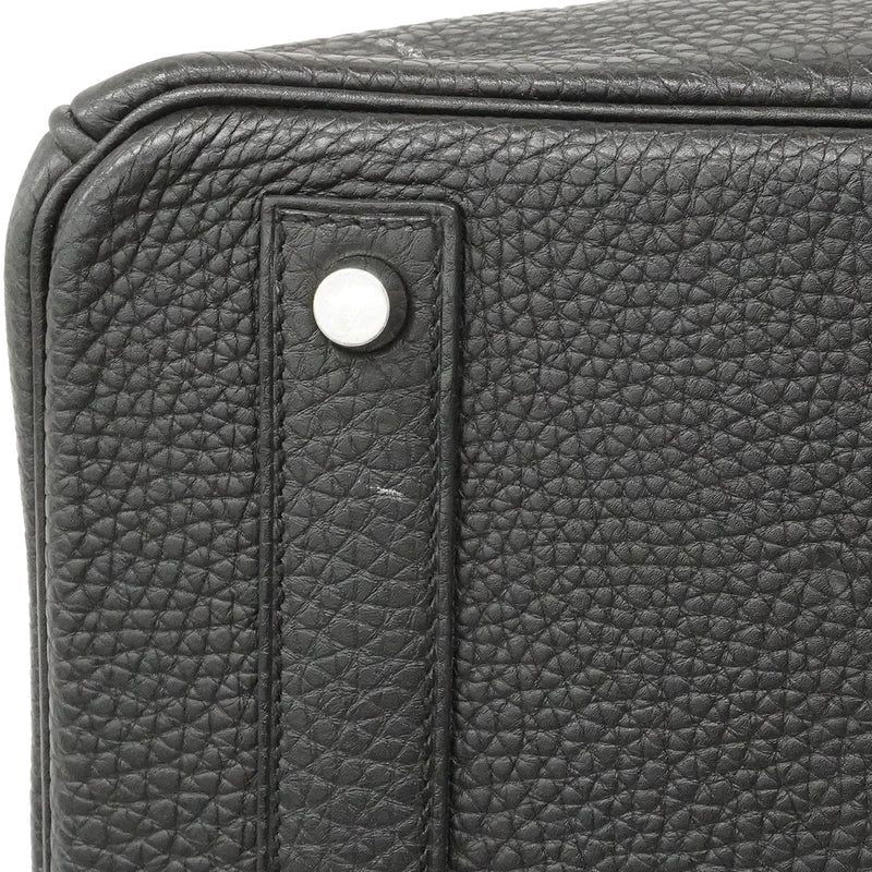 【6fa0890】エルメス ハンドバッグ バーキン40 トゴ ブラック シルバー金具 □P刻印【中古】メンズ