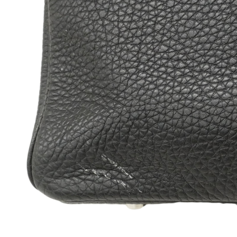 【6fa0890】エルメス ハンドバッグ バーキン40 トゴ ブラック シルバー金具 □P刻印【中古】メンズ