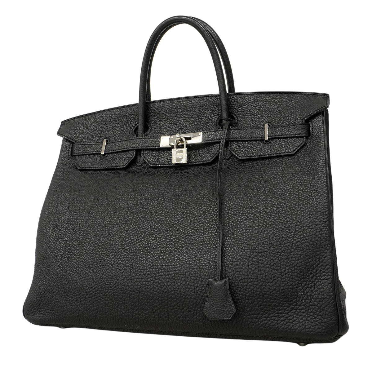 【6fa0890】エルメス ハンドバッグ バーキン40 トゴ ブラック シルバー金具 □P刻印【中古】メンズ