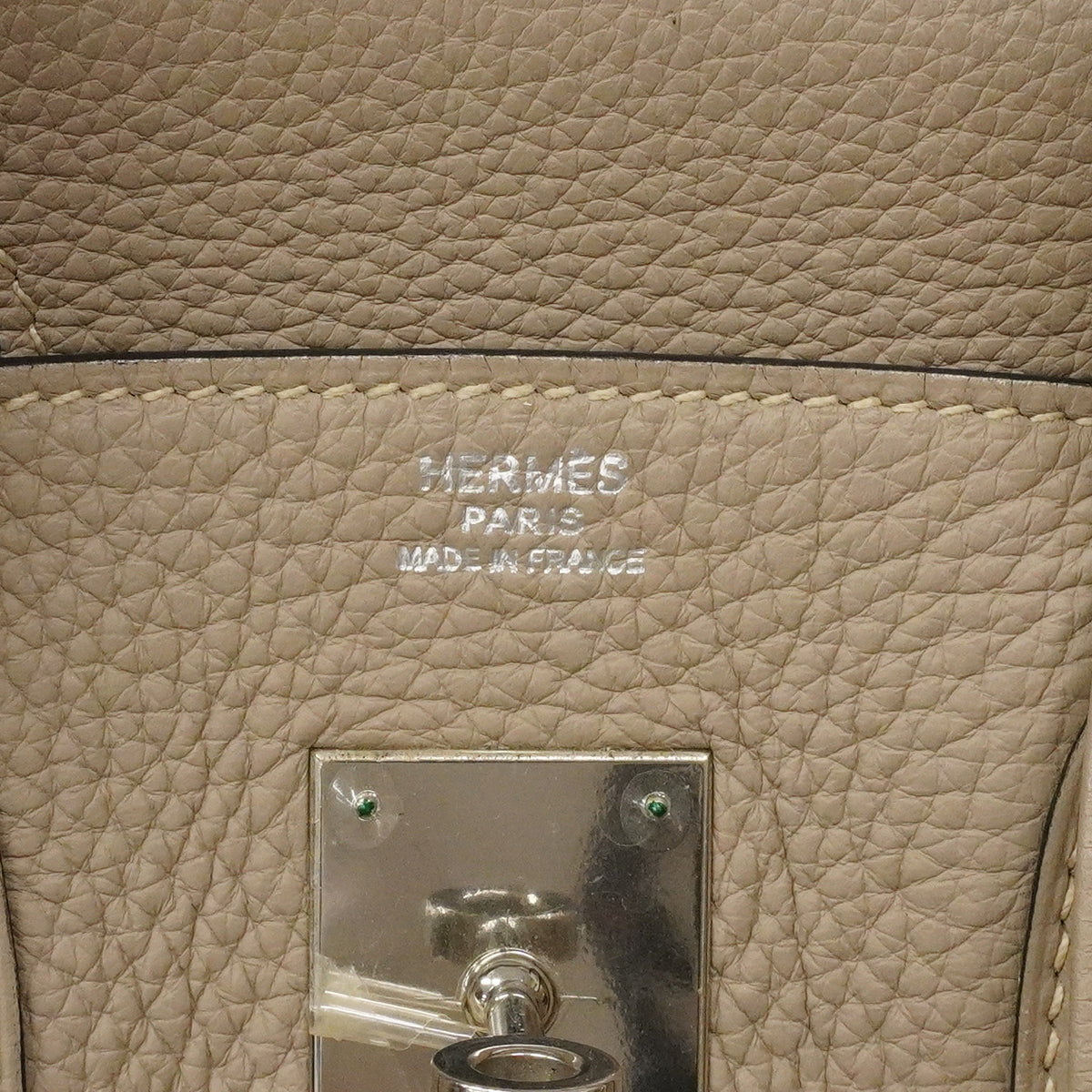 【6fa0893】エルメス ハンドバッグ バーキン30 トリヨンクレマンス トゥルティエールグレー シルバー金具 □N刻印【中古】レディース
