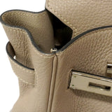 【6fa0893】エルメス ハンドバッグ バーキン30 トリヨンクレマンス トゥルティエールグレー シルバー金具 □N刻印【中古】レディース
