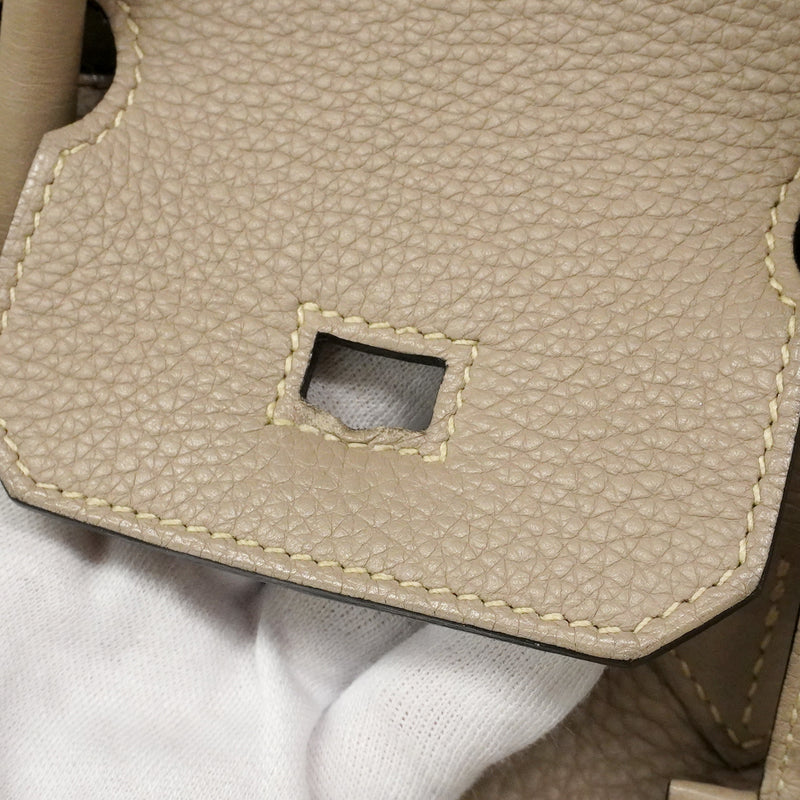 【6fa0893】エルメス ハンドバッグ バーキン30 トリヨンクレマンス トゥルティエールグレー シルバー金具 □N刻印【中古】レディース
