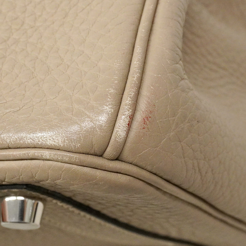 【6fa0893】エルメス ハンドバッグ バーキン30 トリヨンクレマンス トゥルティエールグレー シルバー金具 □N刻印【中古】レディース