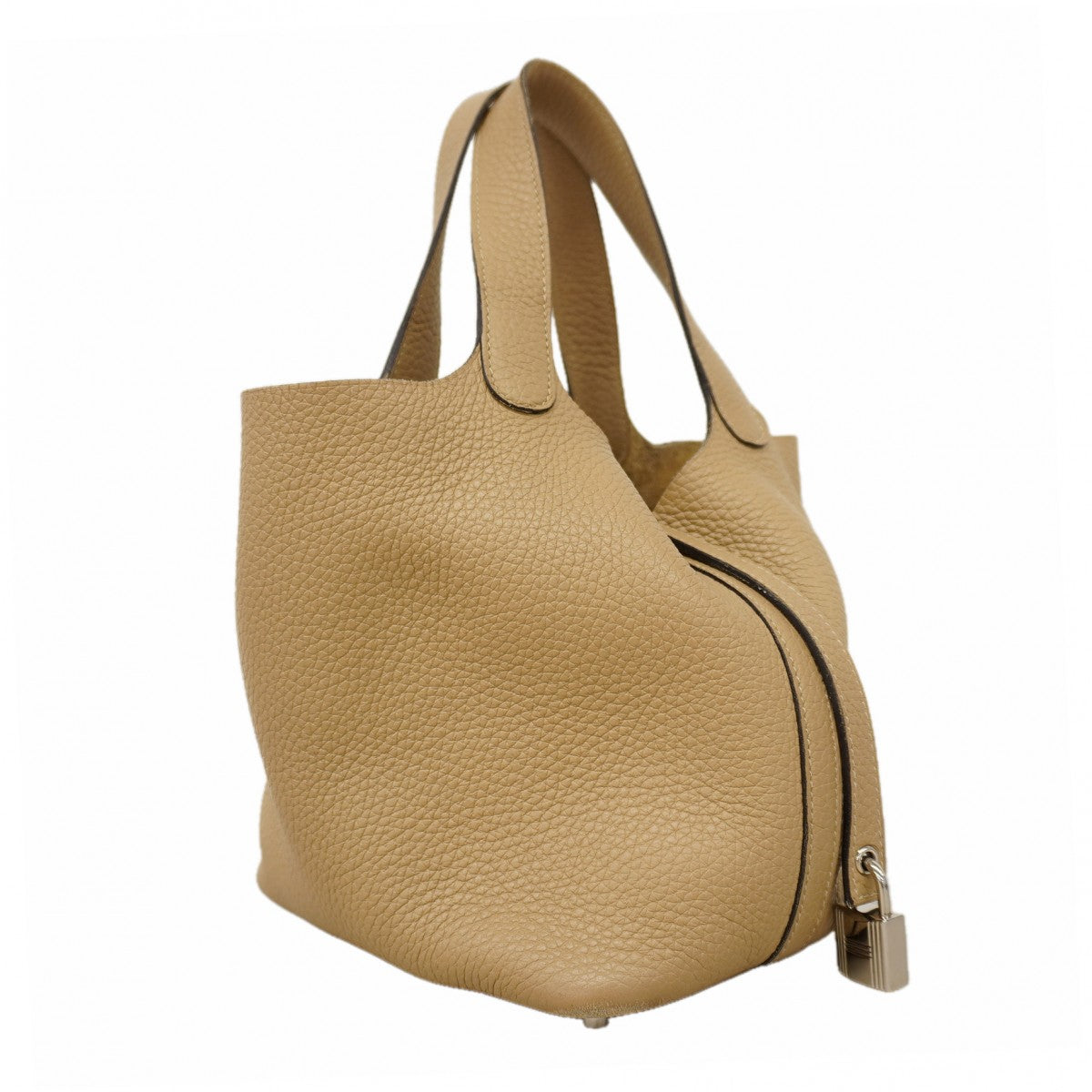 【6fa0894-h】エルメス ハンドバッグ ピコタンロックPM トリヨンクレマンス トレンチ シルバー金具 U刻印【中古】レディース