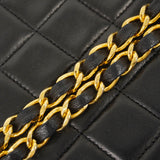 【6fa0895-k】シャネル ショルダーバッグ マトラッセ チェーンショルダー ラムスキン ブラック ゴールド金具【中古】レディース