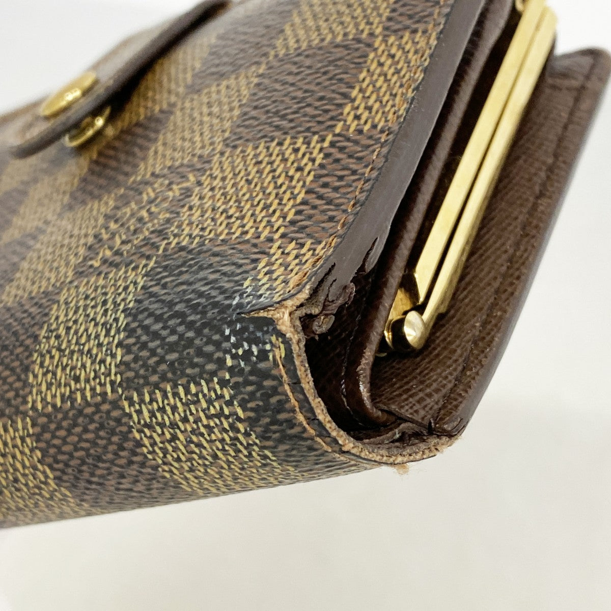【6fa0897】ルイヴィトン 財布 ダミエ ポルトモネビエヴィエノワ N61664 エベヌ【中古】レディース