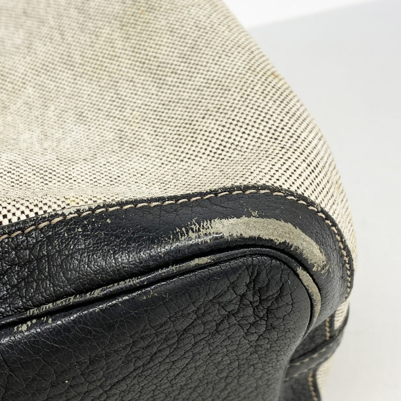 【6fa0906】エルメス トートバッグ ガーデンパーティPM トワルアッシュ ブラック シルバー金具 □H刻印【中古】レディース