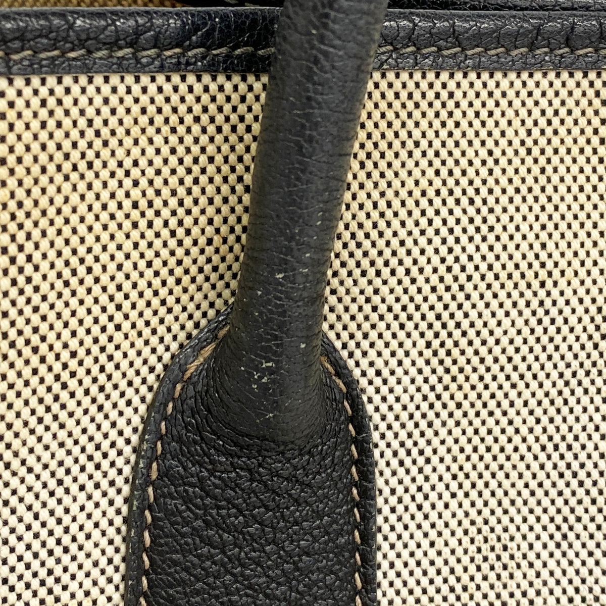 【6fa0906】エルメス トートバッグ ガーデンパーティPM トワルアッシュ ブラック シルバー金具 □H刻印【中古】レディース