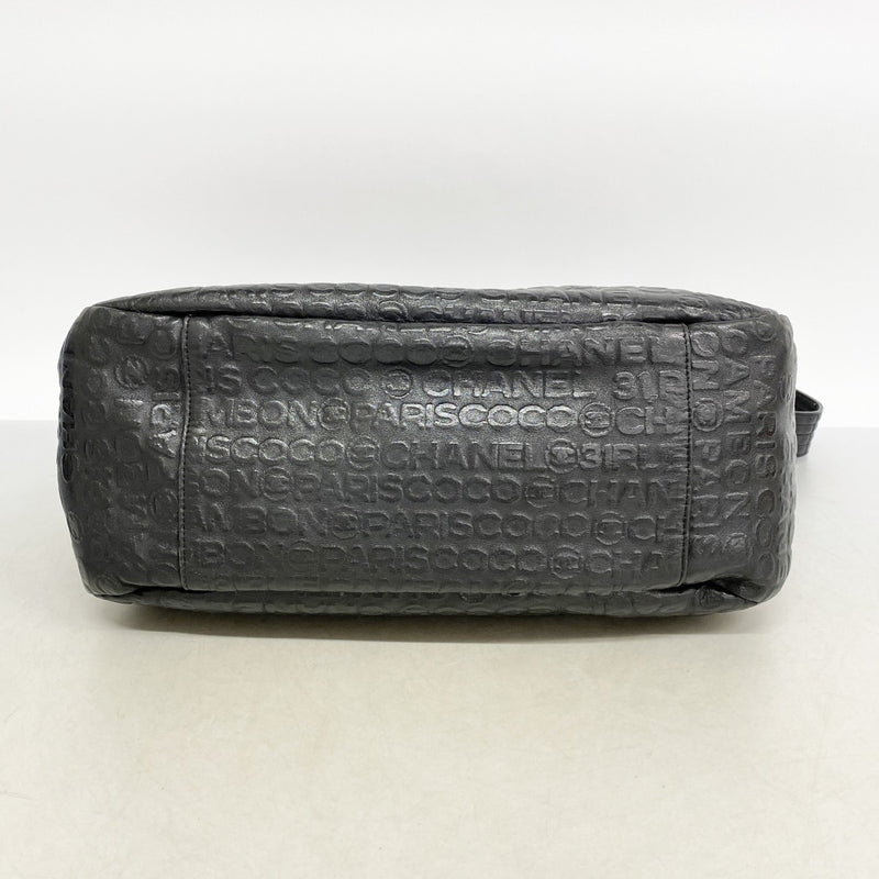 【6fa0907】シャネル ショルダーバッグ アンリミテッド レザー ブラック シルバー金具【中古】レディース