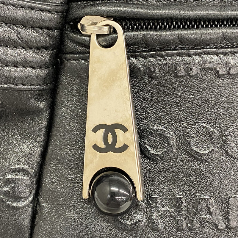 【6fa0907】シャネル ショルダーバッグ アンリミテッド レザー ブラック シルバー金具【中古】レディース