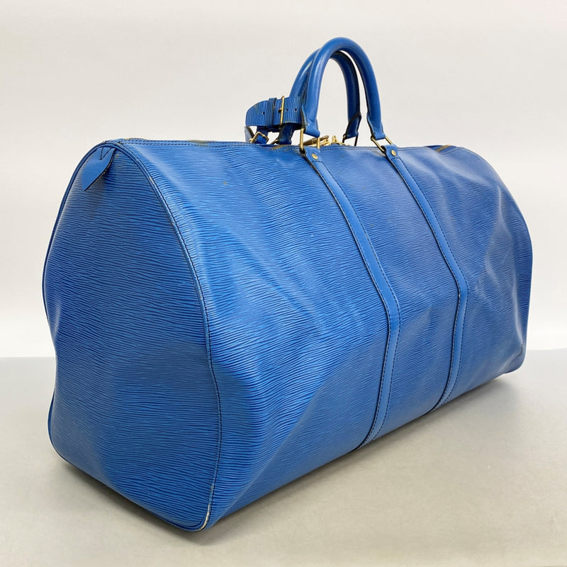 【6fa0921】ルイヴィトン ボストンバッグ エピ キーポル60 M42945 トレドブルー 【中古】メンズ レディース ユニセックス
