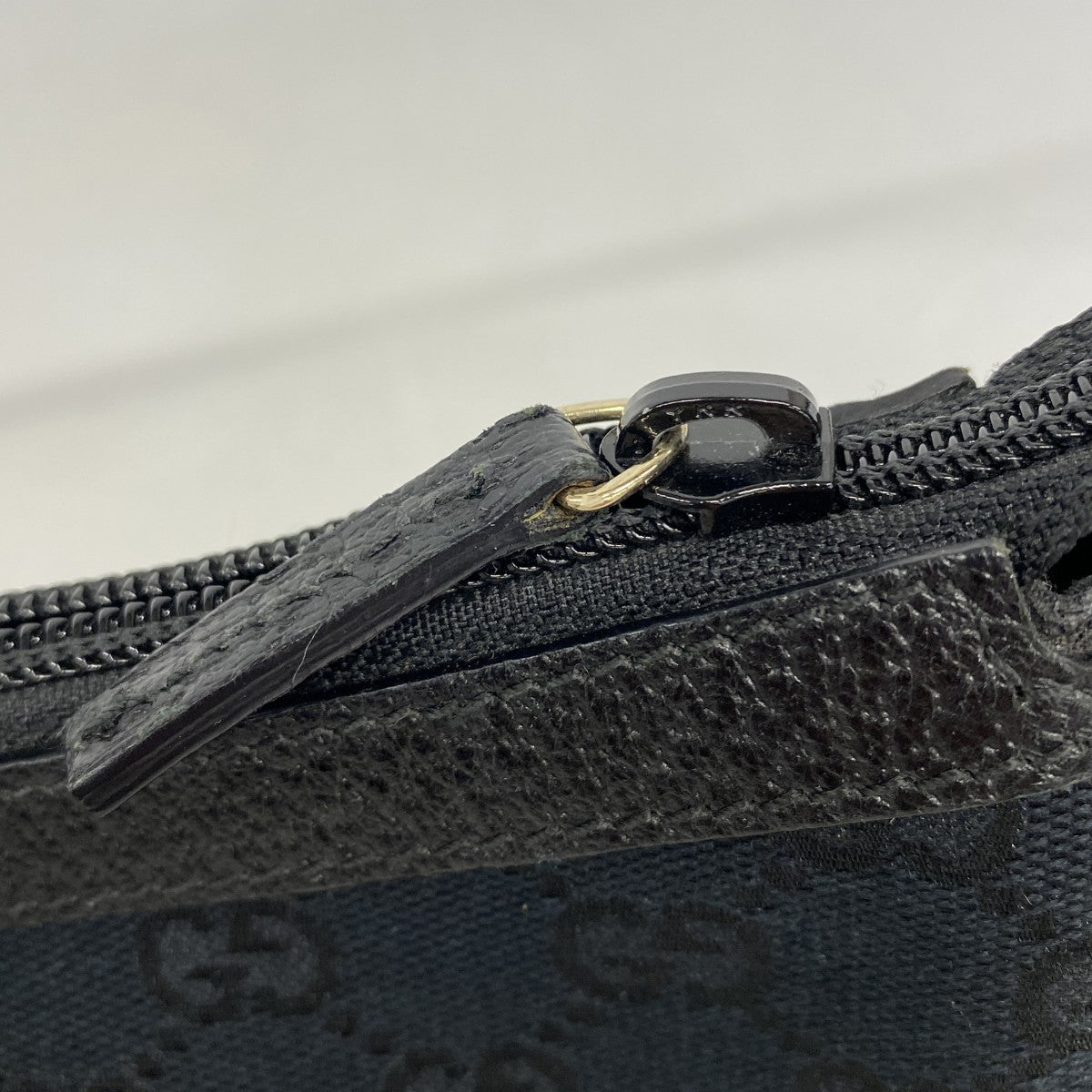 【6fa0932】グッチ ハンドバッグ GGキャンバス 154432 キャンバス ブラック ネイビー シャンパンゴールド金具【中古】レディース