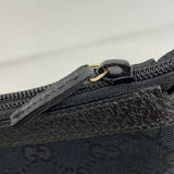 【6fa0932】グッチ ハンドバッグ GGキャンバス 154432 キャンバス ブラック ネイビー シャンパンゴールド金具【中古】レディース