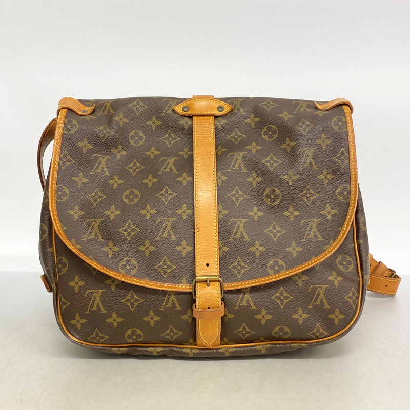 【6fa0942】ルイヴィトン ショルダーバッグ モノグラム ソミュール35 M42254 ブラウン【中古】レディース