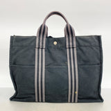 【6fa0945】エルメス トートバッグ フールトゥMM キャンバス ブラック シルバー金具【中古】メンズ レディース ユニセックス