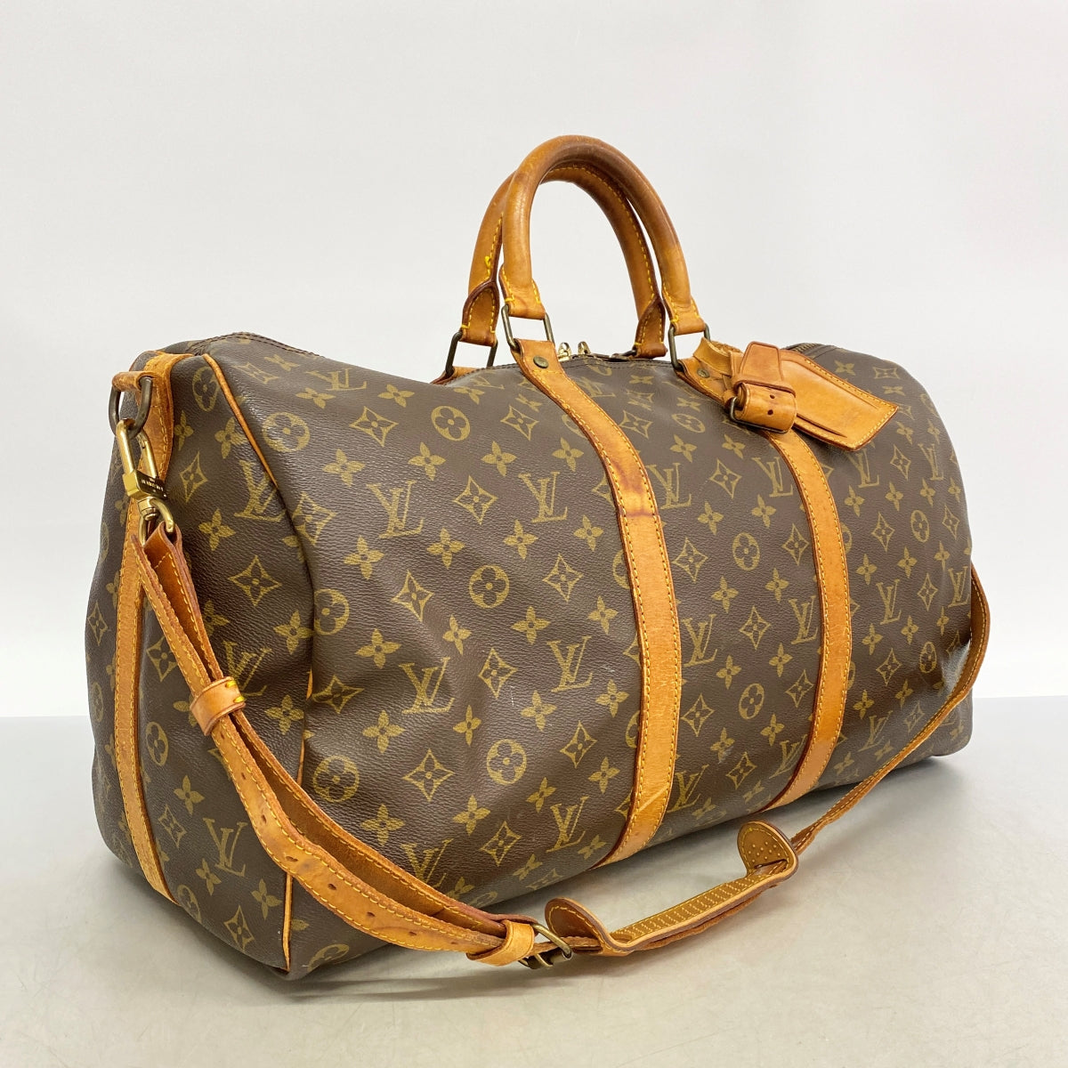 【6fa0947】ルイヴィトン ボストンバッグ モノグラム キーポルバンドリエール50 M41416 ブラウン【中古】メンズ レディース ユニセックス