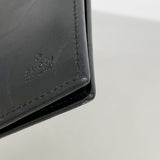 【6fa0952】グッチ 長札入れ シェリーライン 131929 レザー ブラック シルバー金具【中古】メンズ