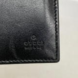 【6fa0952】グッチ 長札入れ シェリーライン 131929 レザー ブラック シルバー金具【中古】メンズ