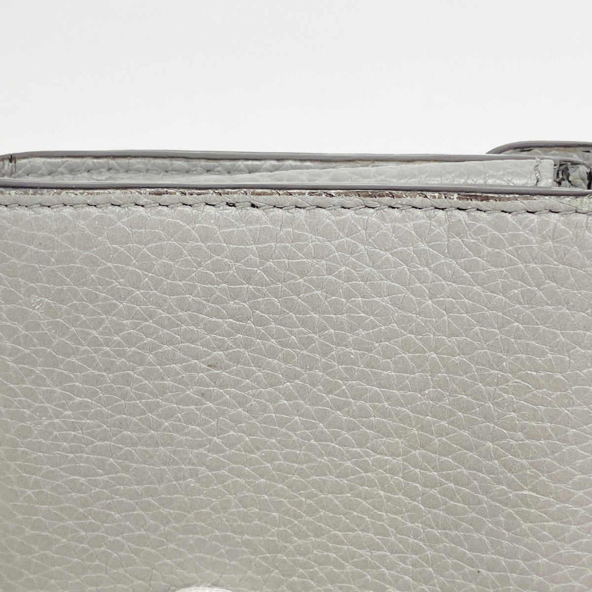 【6fa0964】グッチ 長財布 GGマーモント 400586 レザー グレー ゴールド金具【中古】レディース