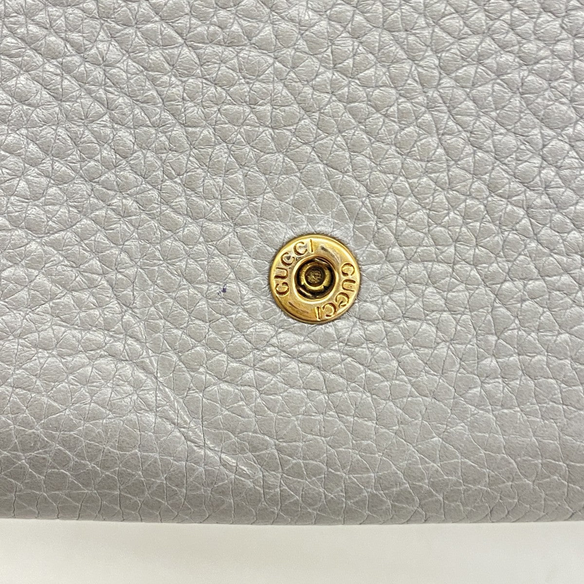 【6fa0964】グッチ 長財布 GGマーモント 400586 レザー グレー ゴールド金具【中古】レディース