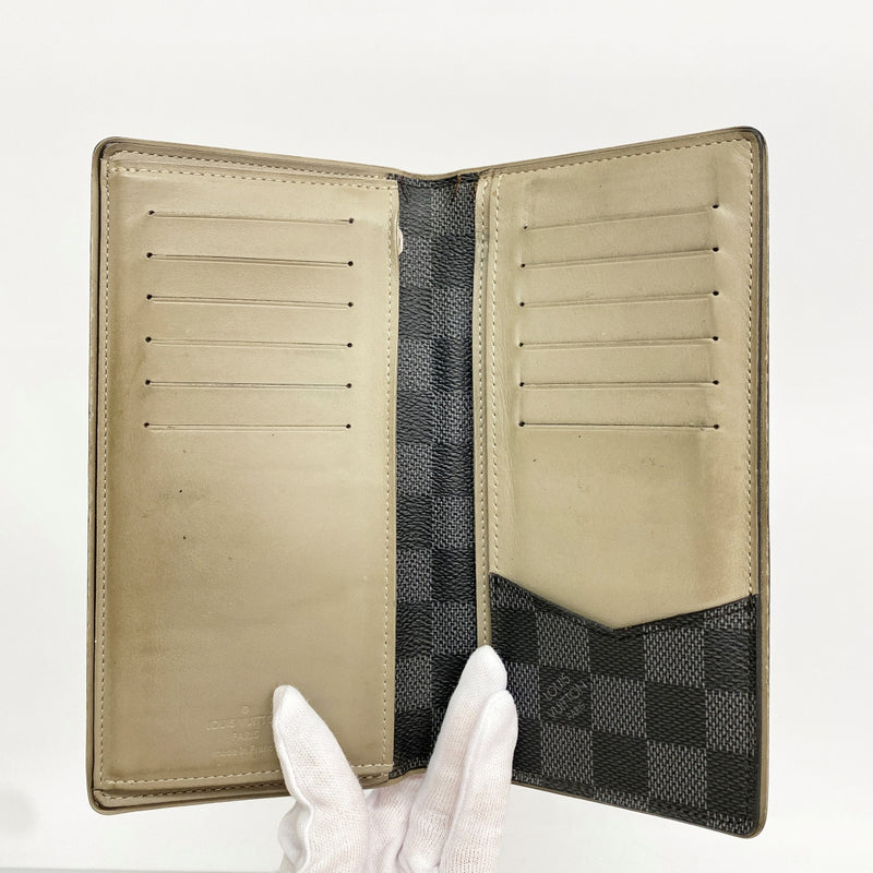【6fa0972】ルイヴィトン 長財布 ダミエ・グラフィット ポルトフォイユブラザ N63253 グレー ブラック トープ【中古】メンズ