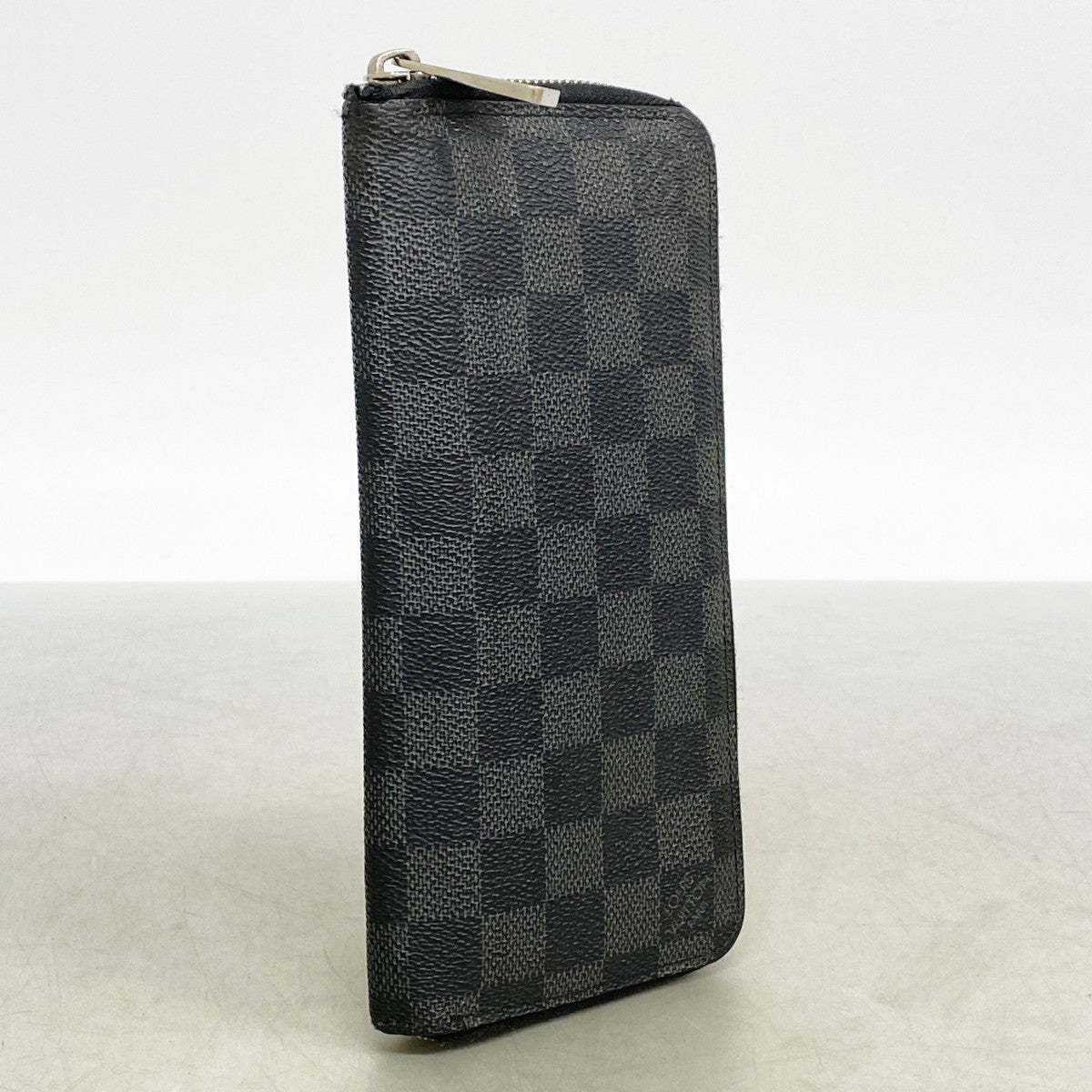 【6fa0973】ルイヴィトン 長財布 ダミエ・グラフィット ジッピーウォレットヴェルティカル N63095 グレー ブラック 旧型【中古】メンズ