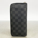 【6fa0973】ルイヴィトン 長財布 ダミエ・グラフィット ジッピーウォレットヴェルティカル N63095 グレー ブラック 旧型【中古】メンズ