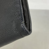 【6fa0975】シャネル 財布 キャビアスキン ブラック ゴールド金具【中古】レディース