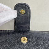 【6fa0975】シャネル 財布 キャビアスキン ブラック ゴールド金具【中古】レディース