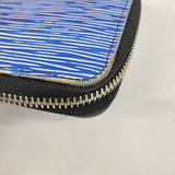 【6fa0979】ルイヴィトン 長財布 エピ デニム ジッピーウォレット M61862 ブルー シルバー金具【中古】レディース