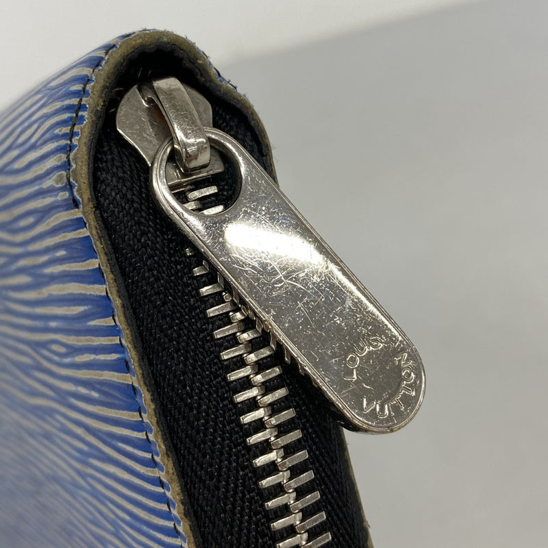 【6fa0979】ルイヴィトン 長財布 エピ デニム ジッピーウォレット M61862 ブルー シルバー金具【中古】レディース