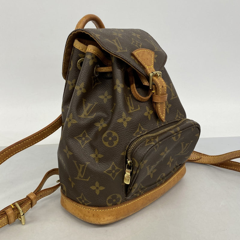 【6fa0987】ルイヴィトン リュック・デイパック モノグラム ミニモンスリ M51137 ブラウン【中古】レディース